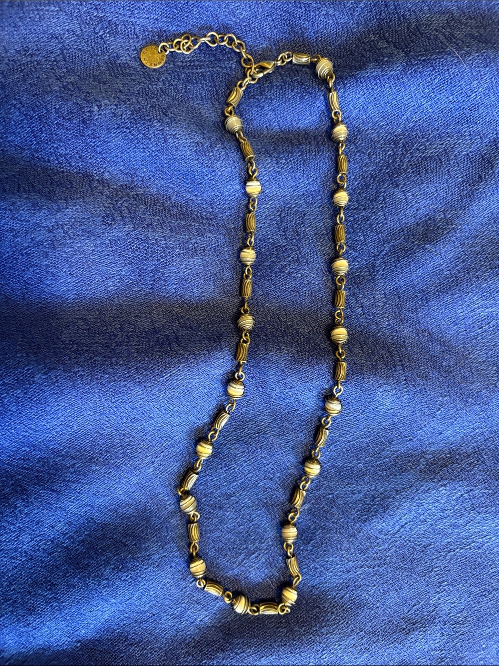 Kenneth Cole Bronze -Tone Necklace with Cream Beads